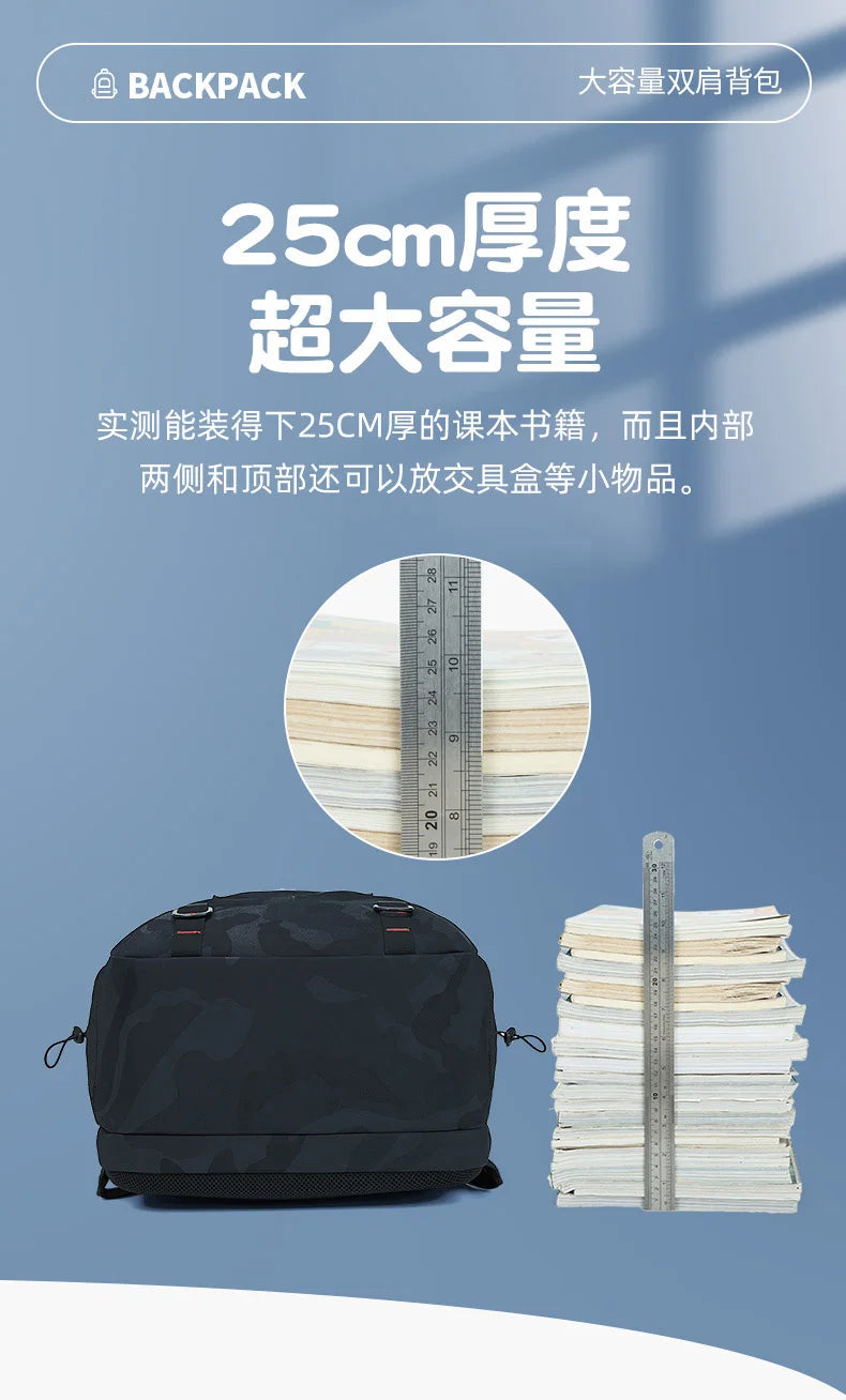 Backpack Primary School Middle School Students High School Bags Large Capacity Ultra-light Load Reduction Outdoor Travel Busines