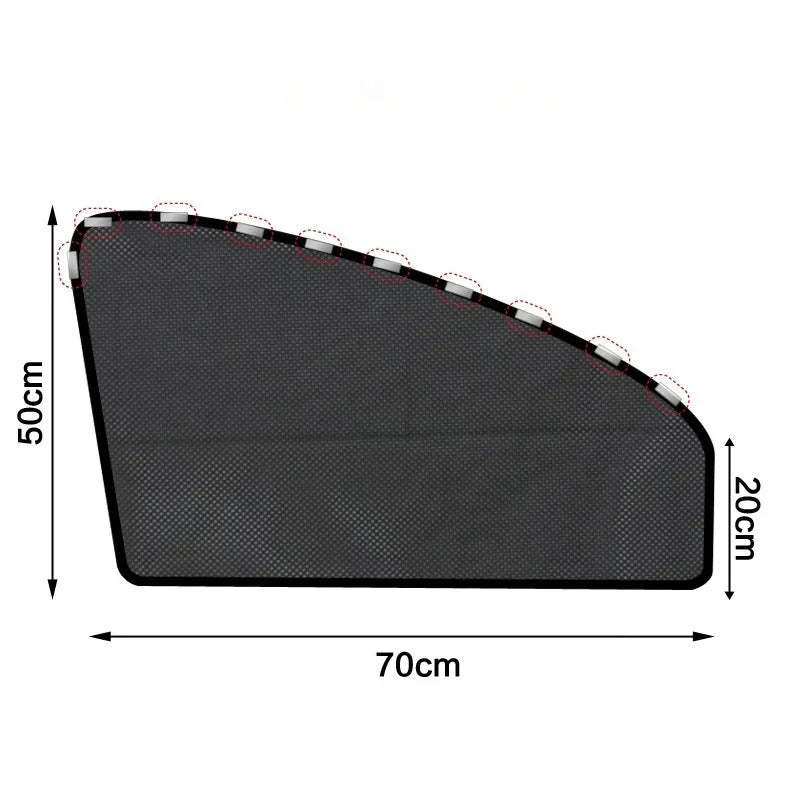 Magnetic Side Window Sunshade Sun Shade for Car Window Double Thickness Auto Windshield Sunshade Curtain Universal