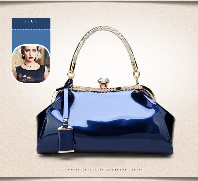 Elegant Patent Leather Evening Bags for Women Ladies Clutch Shoulder Handbags Wedding Party Accessories bolsa feminina