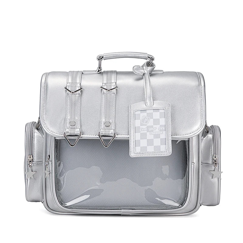 Original Ltabag Backpack Large Food Pain Window Two-dimensional Single Shoulder Messenger Bag Sweet College Schoolbag for Women