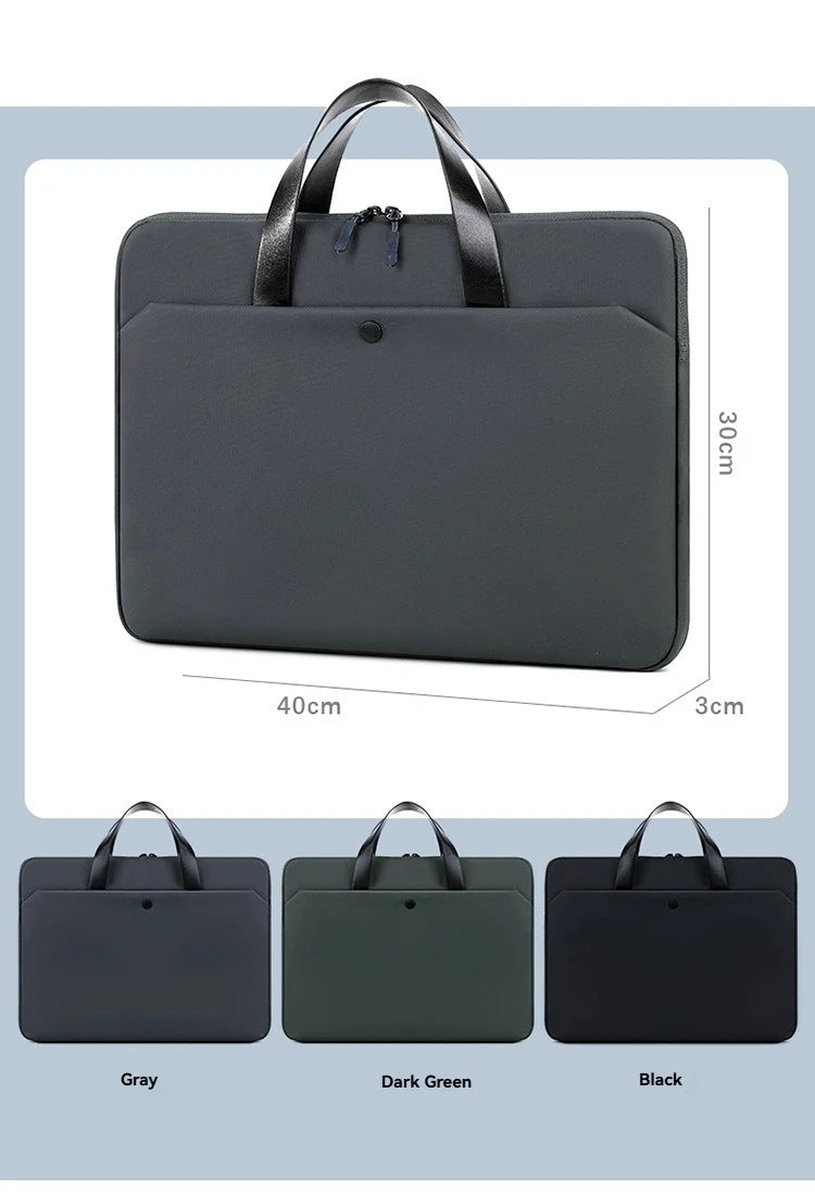 Laptop Bag 15.6 Inch Notebook Sleeve Bags For Macbook Air Pro 15 16 Portable Case Computer Shoulder Handbag Waterproof Briefcase