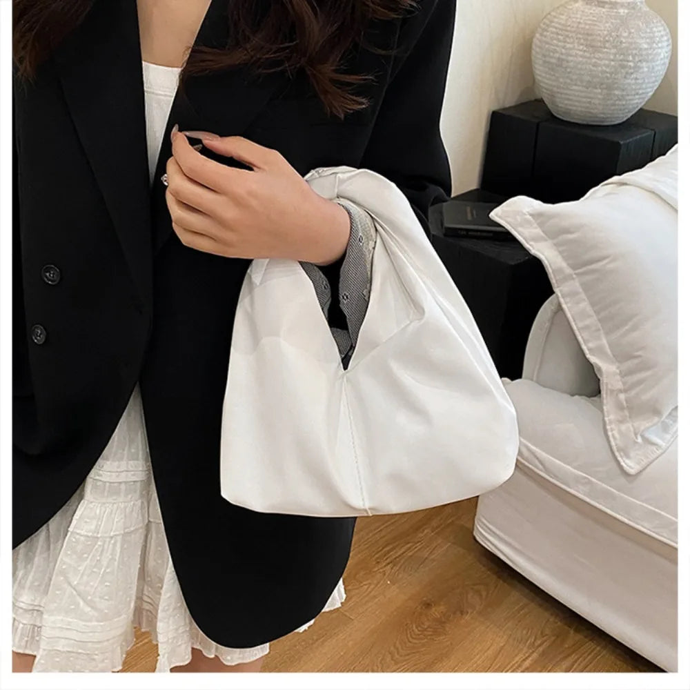 Crossbody Bag Minimalist Hand-held Lazy Casual Large Capacity Commuting Style Single Shoulder Underarm Tote Bag for Women