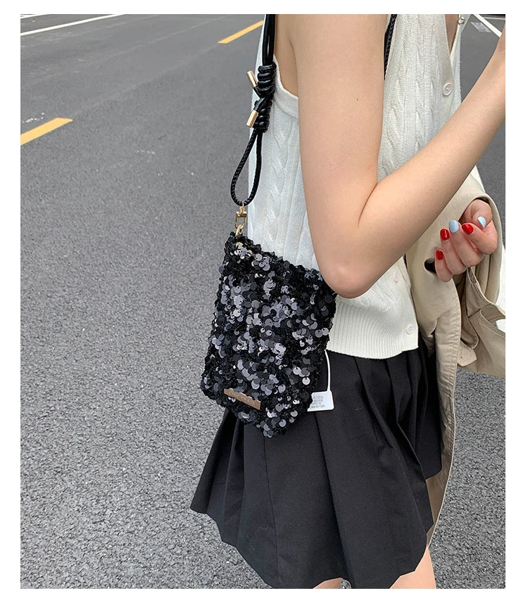 2025 New Large Sequined Bags for Women Are in Trend This Year – Large-Capacity Tote Bags with a Stylish Texture, Suitable as Sho