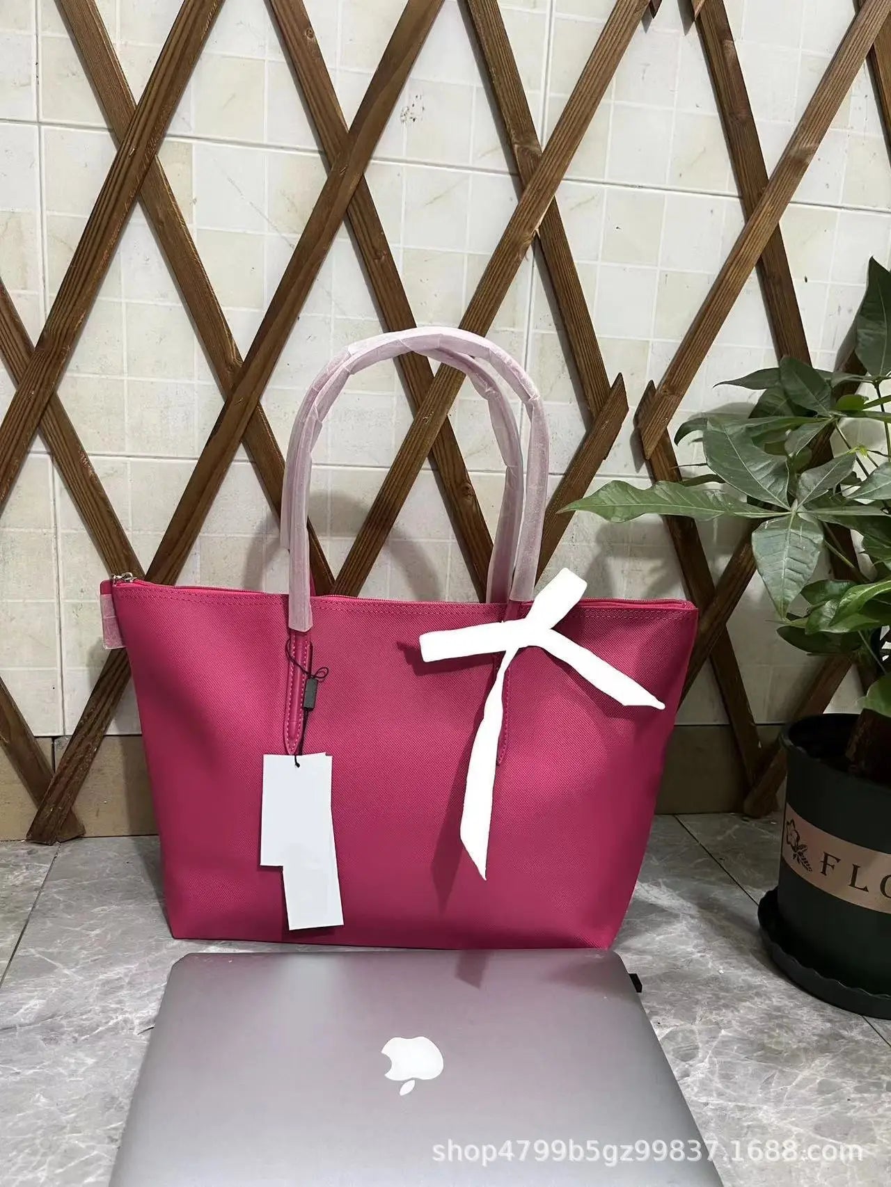 French Fashion Large Capacity Tote Bag Convenient Shoulder Bag Women Commuter Bag Pure Color Handbag Bucket Shape Daily Match