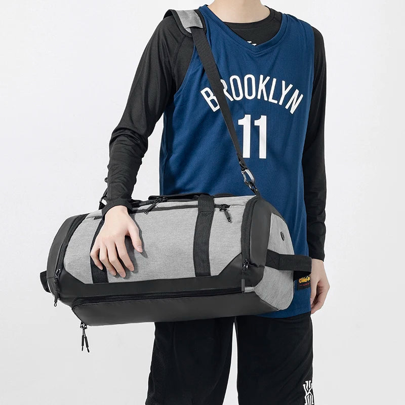 Men Sport Backpack Waterproof Gym Bags Separation Basketball Backpack Large Duffel Handbag Fitness Training Shoulder Bag Dry Wet