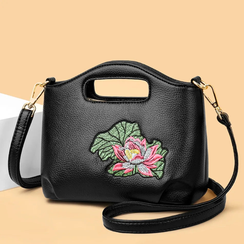 Retro Knurling Women Soft Pu Leather Top-Handle Bags Luxury Shoulder Crossbody Bags High Quality Purses and Handbags Sac A Main