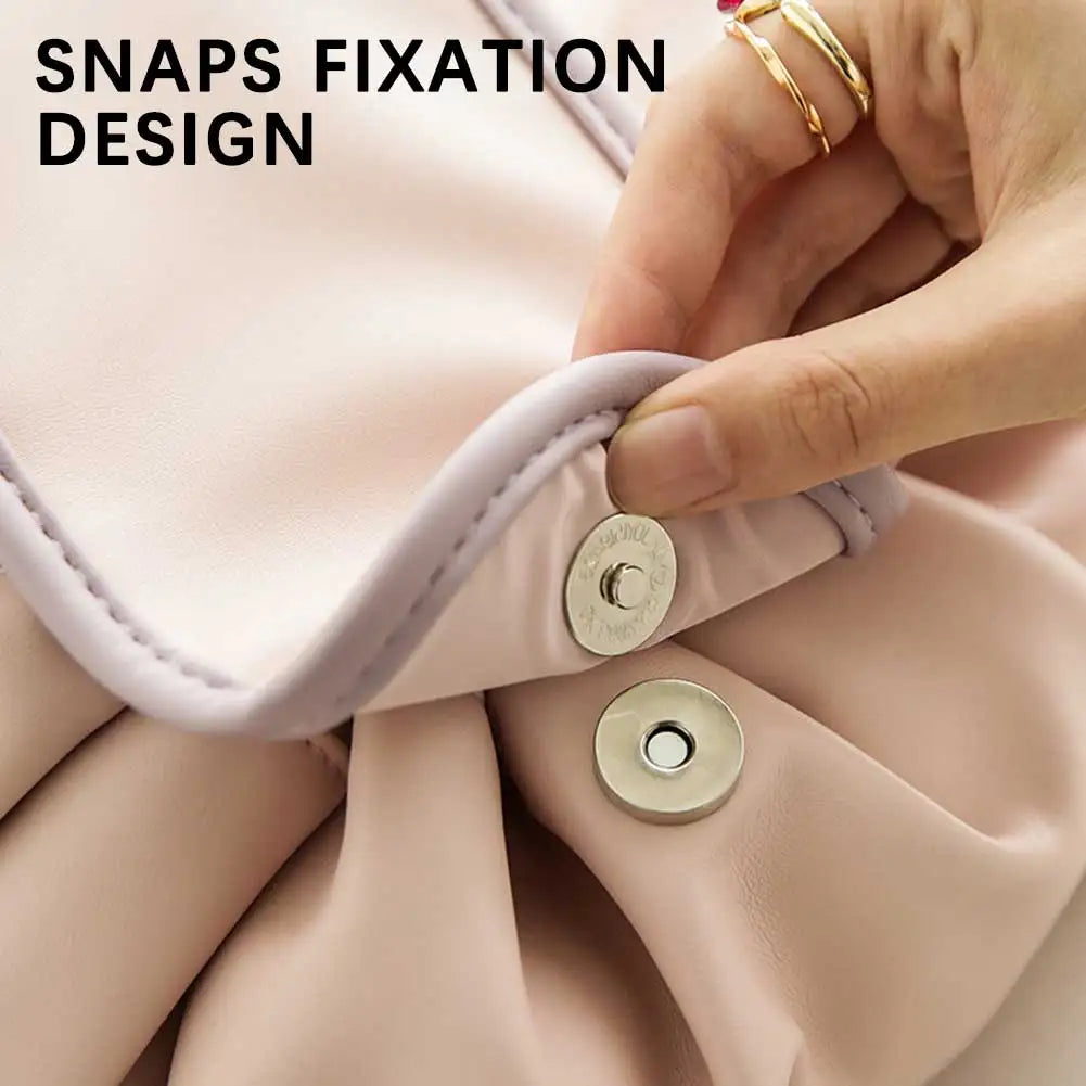 Portable Makeup Bag for Daily Use Fashion Women Large Capacity Travel Toiletry Bags Ladies Drawstring Cosmetic Storage Pouch