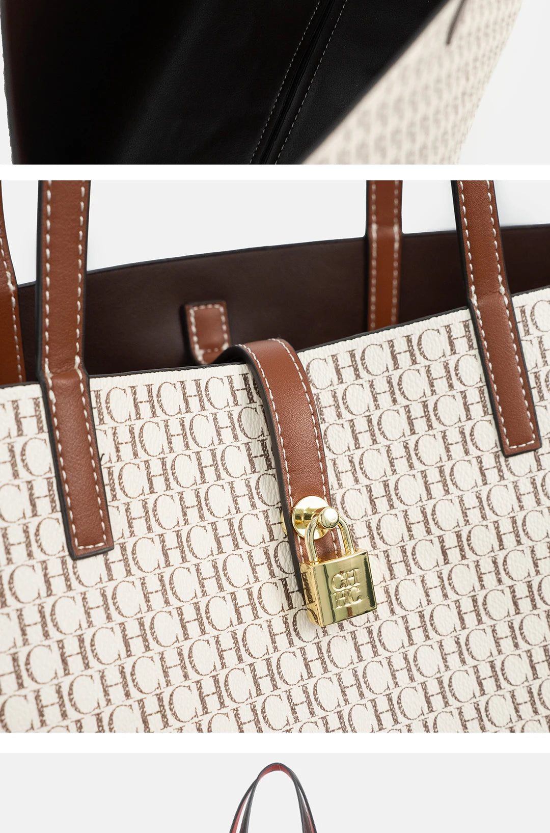 CHCH Women's Tote Bag Summer New Large Leisure Personalized Bag Retro Capacity Mother and Child Wallet