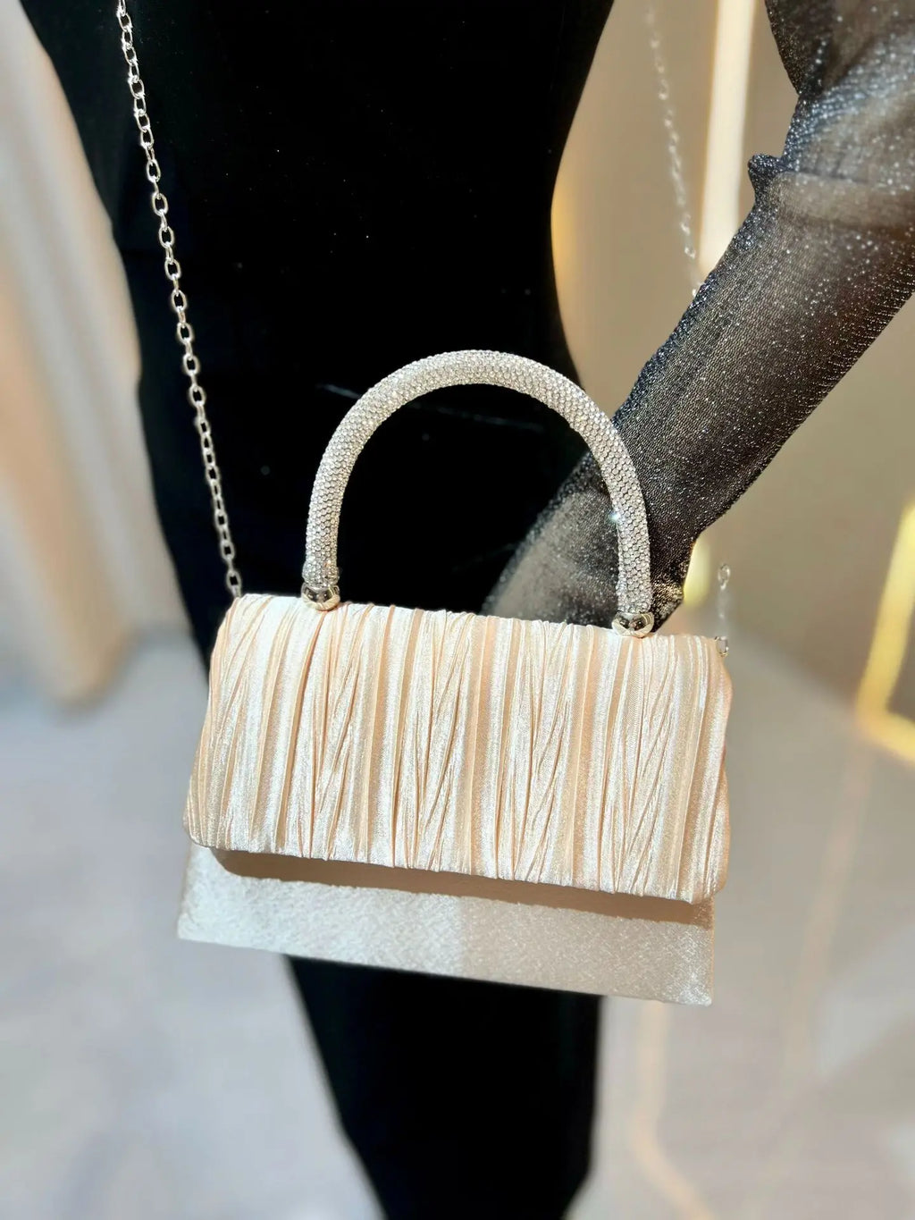 Luxury Handbags Women Bags Designer Evening Bags 2025 Fashion Shoulder Bags Dinner Party Purse Metal Handle Pouch Sac