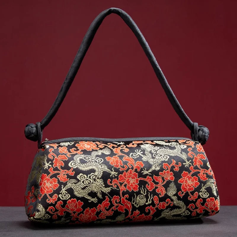 Luxury Silk Embroidered Women Bag 2025 New Fashion Matching Bride Women Handbag Evening Bag Shoulder Bag