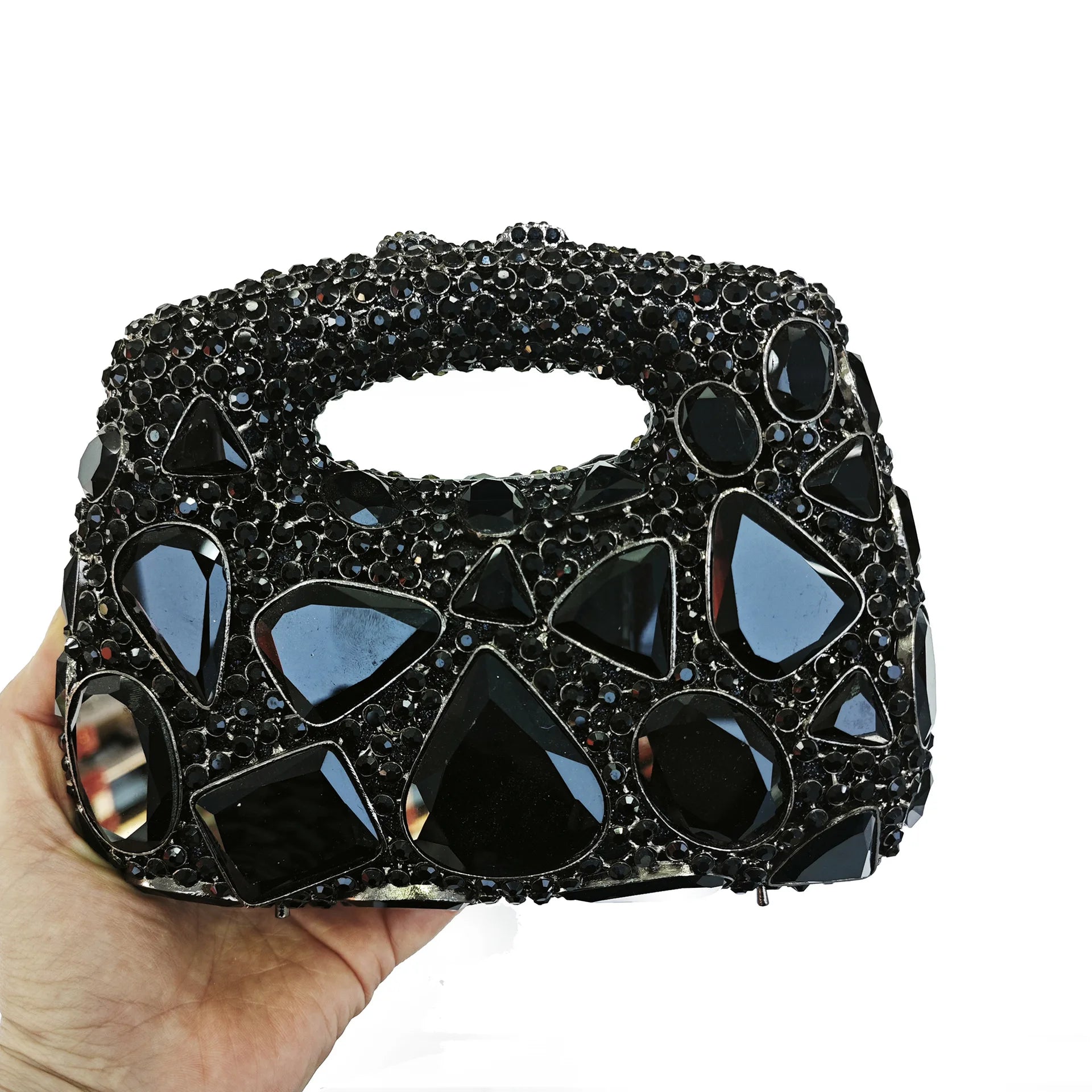 XIYUAN Crystal Clutch Purse Women Luxury Evening Bags Party Diamond Shoulder Bags Cocktail Rhinestone Handbags Golden Gem Purses