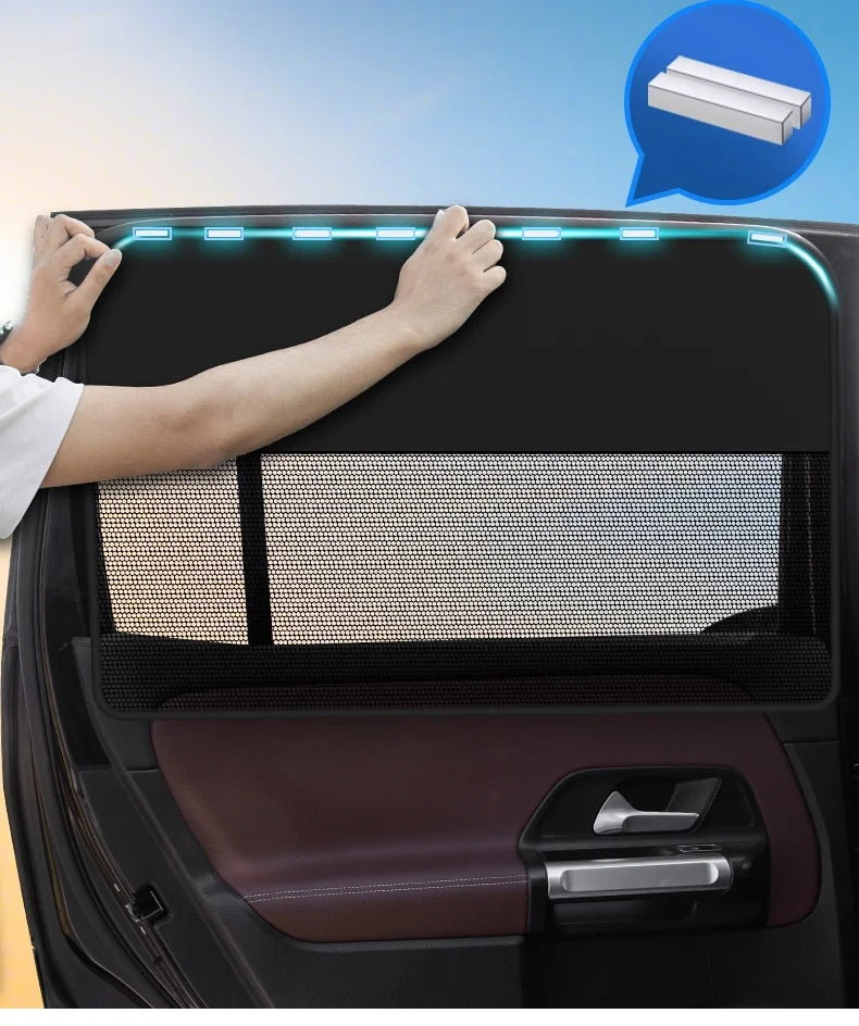 Magnetic Car Sun Shade Anti-UV Front/Rear Window Sunshield Shadow Mesh Glass Shading Curtain Auto Interior Car Privacy Shield