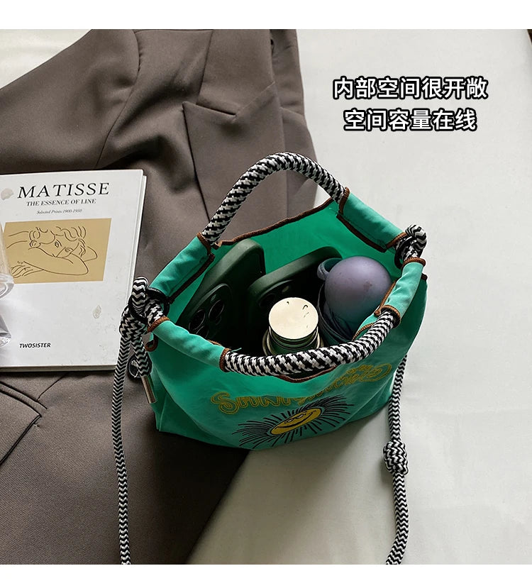 Armpit bag; eco-friendly shopping bag; exquisite embroidery; waterproof nylon shopping bag; handbag for ladies; single shoulder