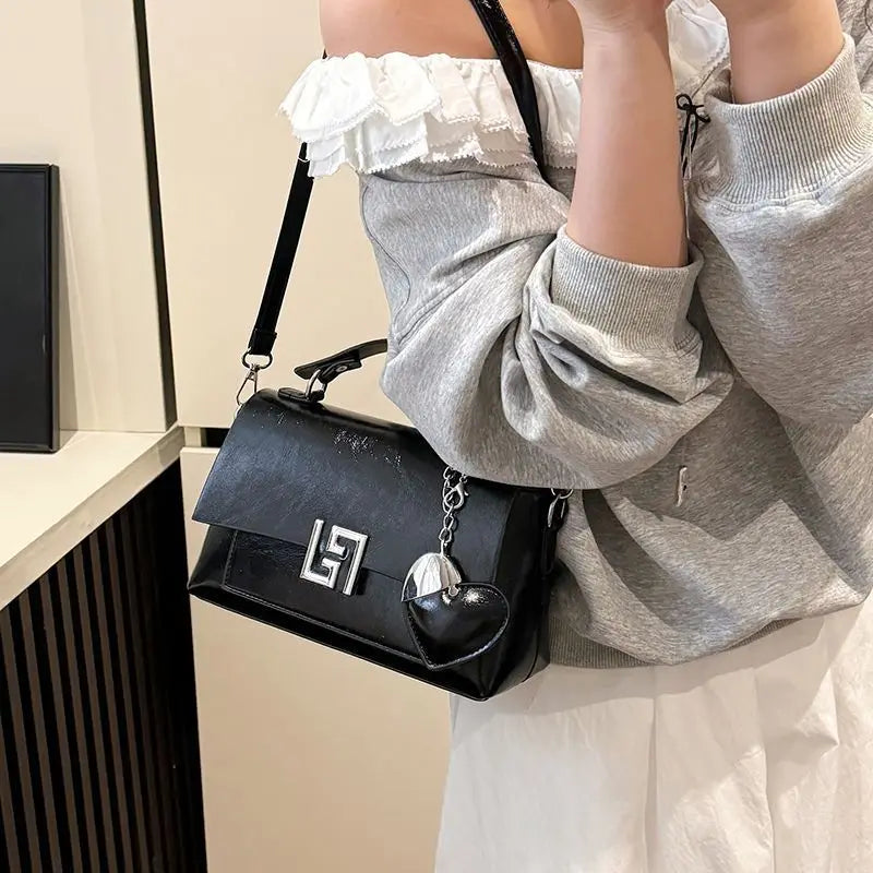 New Women's Handbag Mini Square Bag Commuter Single Shoulder Pink Polyester Casual Style Fashion Element Sewing Line