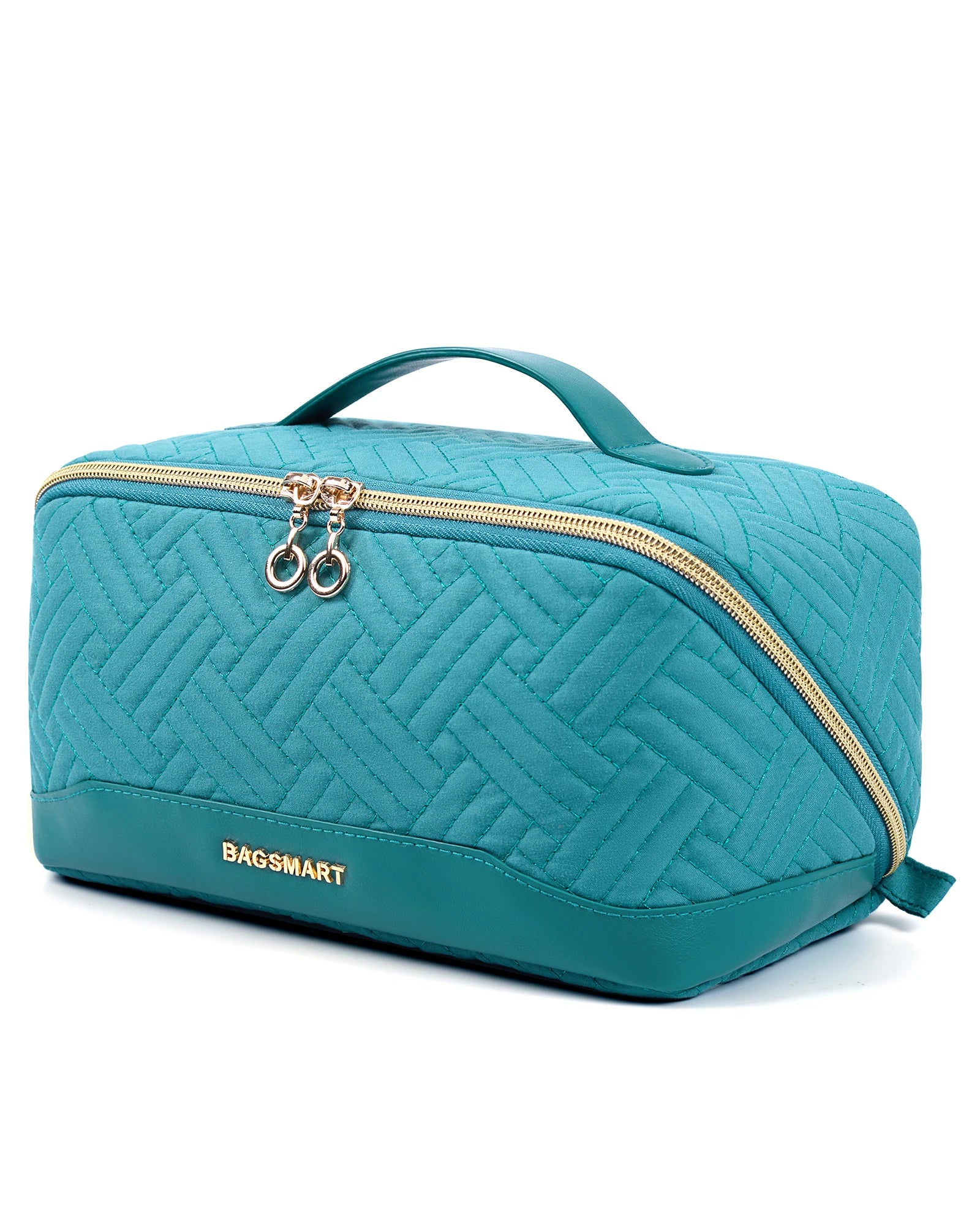 BAGSMART Women's Cosmetic Bag Large Capacity Storage Waterproof Makeup Bags Wide-open Cosmetic Pouch travel essentials