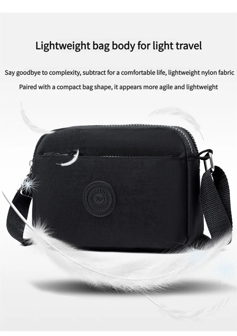 Luxury Bag Women Oxford Crossbody Bag Large Capacity Multi Pocket Wear Resistant Female Shoulder Bag Wallet for Women Men