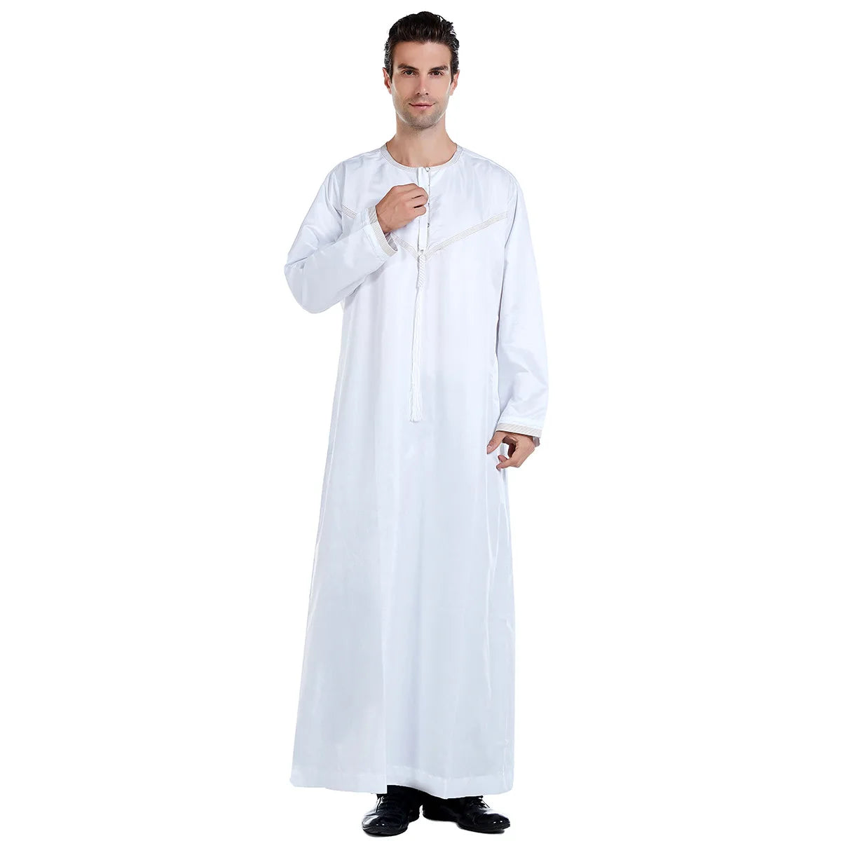 Muslim Men Abaya Robes Arab Middle Eastern Jubba Thobe Islam Clothing Kaftan Dress  Saudi Caftan