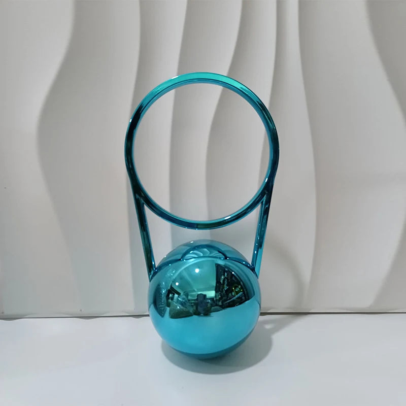 Brand Evening Bag With Ball Handle Mini Pvc Luxury Shoulder Bag Electroplated Bowling Purse Women Round Ball Handbag Armpit Bag