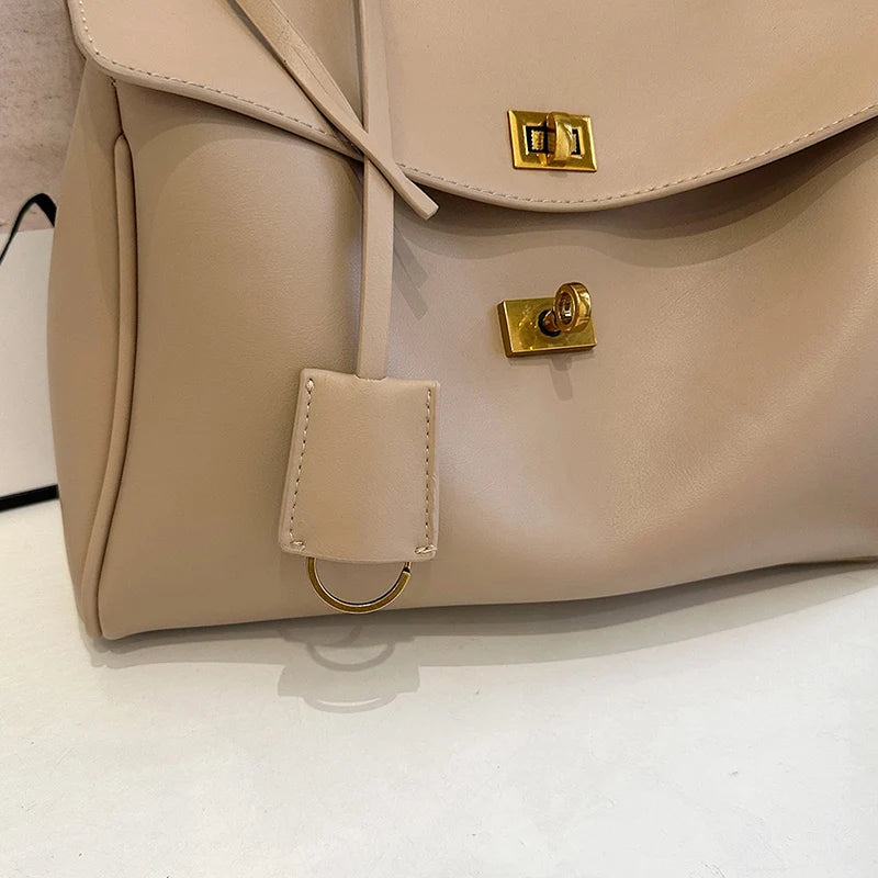 Branded Shoulder Bags Luxury Women Soft PU Leather Solid Color Large Capacity Shopper Totes 2025 Latest Luxury Designer Handbags