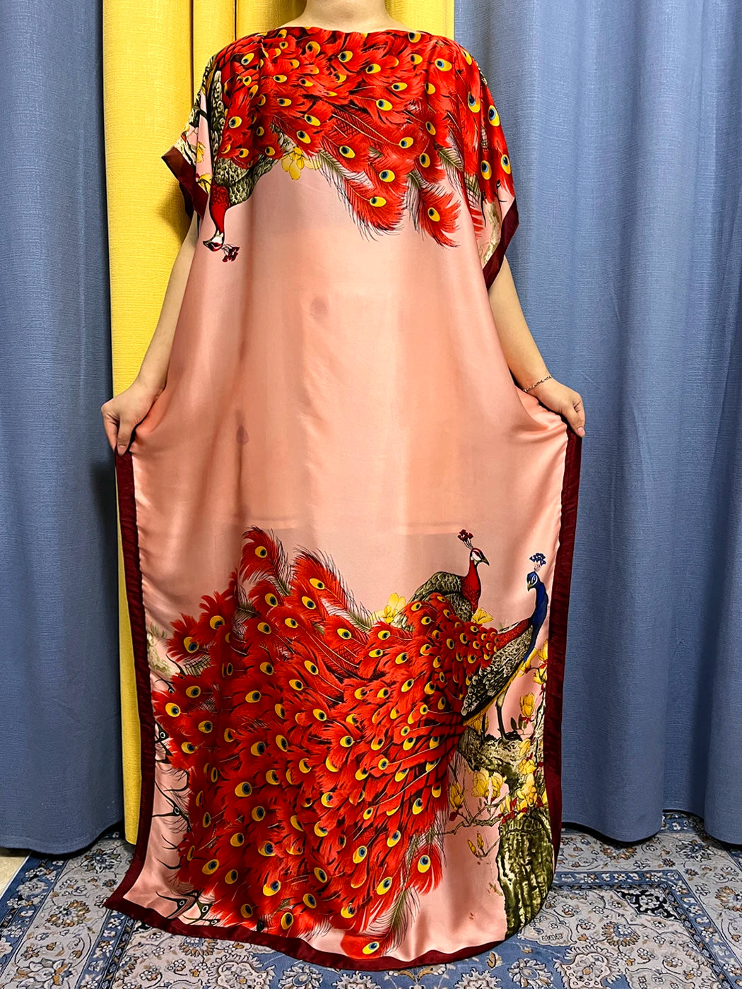 Muslim Silk Abayas For Women 2023 Fashion Print Islam Turkey Loose Elegant Femme Robe African Summer Ice Clothes With Headscarf