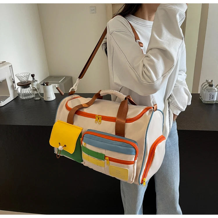 Travel Bag, Duffel Bag Cosmetics Bag, Professional Fitness Bag, Yoga Swimming Training Backpack, Satchel Shoulder Crossbody Tote Bag, Suitable for Men and Women