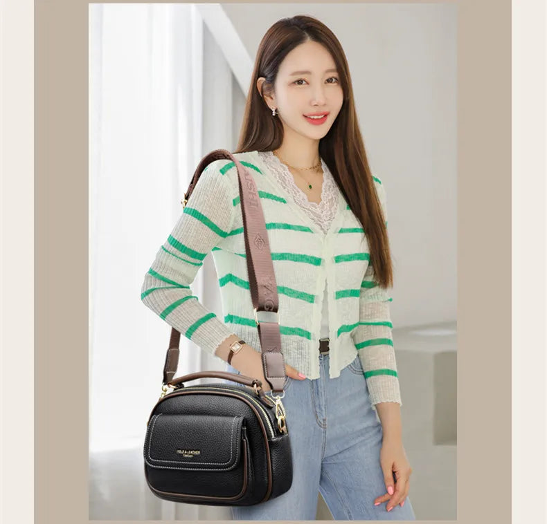 Underarm Bags New Women's Fashion Handbags Retro Solid Color PU Leather Shoulder Casual Women High-ranking Messenger Bags wallet