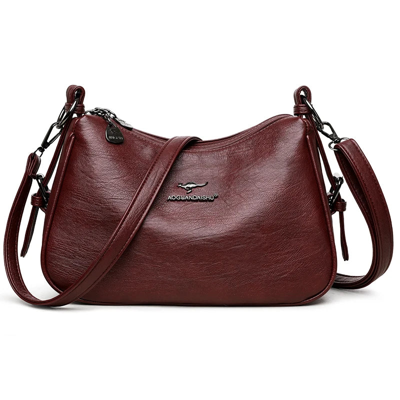 Luxury Designer Ladies Handbags New High Quality Leather Shoulder Bag for Women Female Retro and Minimalist Crossbody Bag Purses
