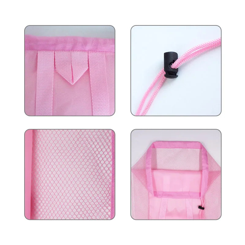 Beach toy bag, double-shoulder style, large capacity, essential for seaside activities,convenient to carry,perfect birthday gift