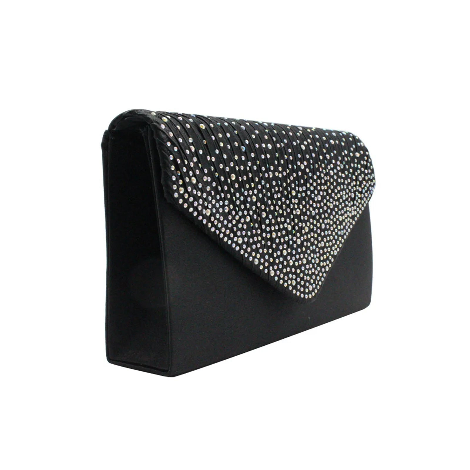 Women's  Luxury Silk Evening Clutch Bag - Elegant Women’s Prom/Wedding Handbag with Detachable Chain Strap & Secure Closure