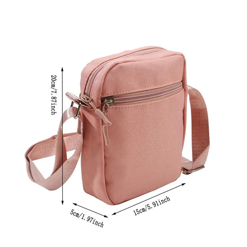 Messenger Sling Bags Casual Canvas Small Zipper Crossbody Case Simple Small Crossbody Shoulder Bag Simple small bag