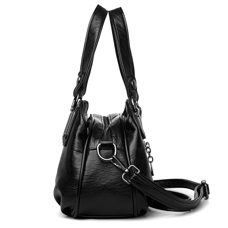 Luxury Handbags 3 Layers Large Capacity High Quality Designer Handbags Soft Leather Ladies Shoulder Crossbody Bag for Women Sac