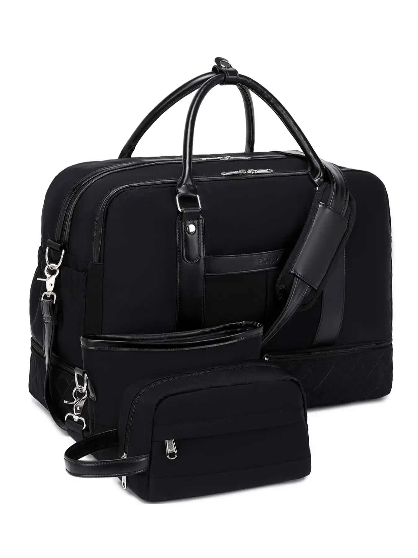 Large Capacity Travel Bag Handbag Tote Travel Bag Shoulder Weekend Bag with Shoe Compartment Breathable Travel Night Bags