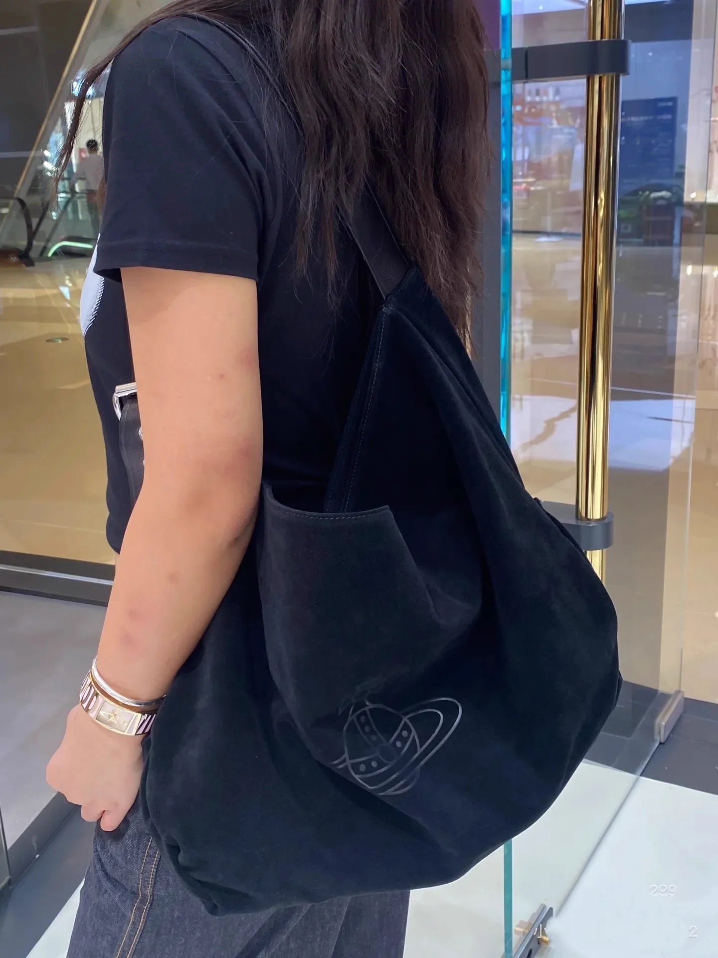 Large Capaci Suede Hobo Bag Women's Casual Commuter Tote Bag Trendy Single oulder Bag GP Famous Star  Hobo Bag