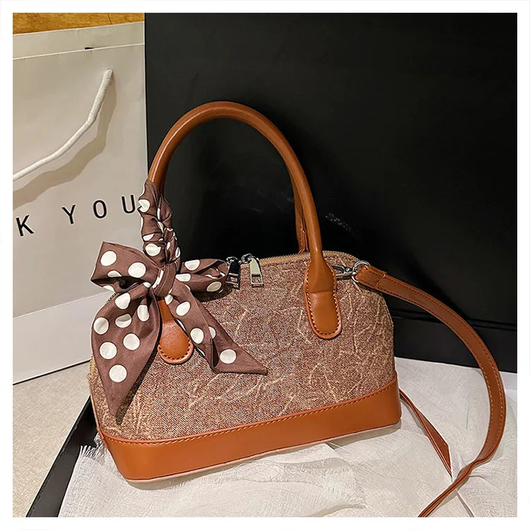 2024 New! Retro Stylish Ruffled Shell Bag - High - End Printed, Ideal for Women's Casual Outings & Versatile Use Free Shipping