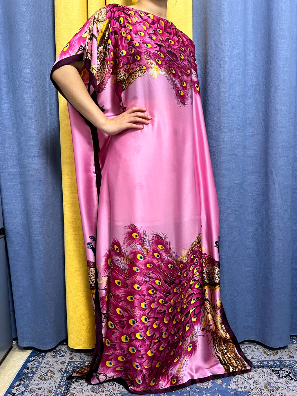 Muslim Silk Abayas For Women 2023 Fashion Print Islam Turkey Loose Elegant Femme Robe African Summer Ice Clothes With Headscarf