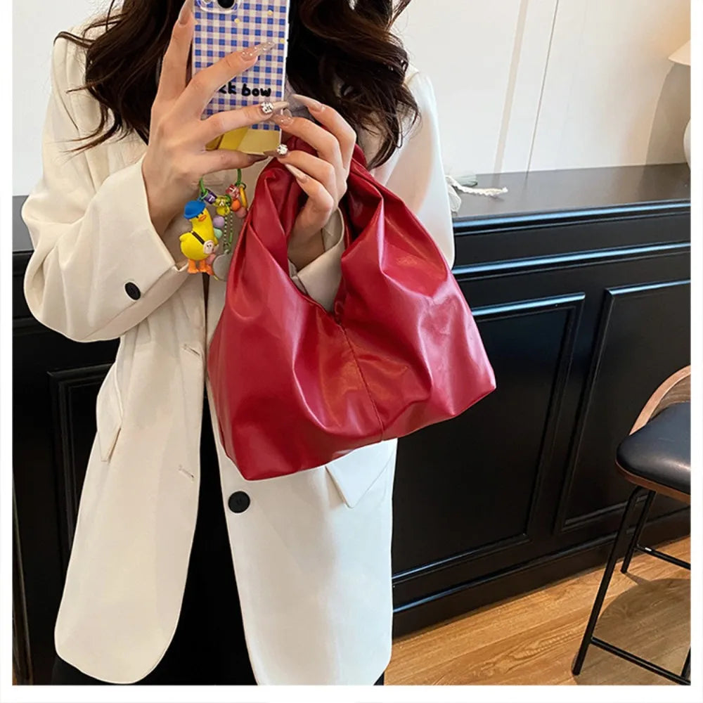 Crossbody Bag Minimalist Hand-held Lazy Casual Large Capacity Commuting Style Single Shoulder Underarm Tote Bag for Women