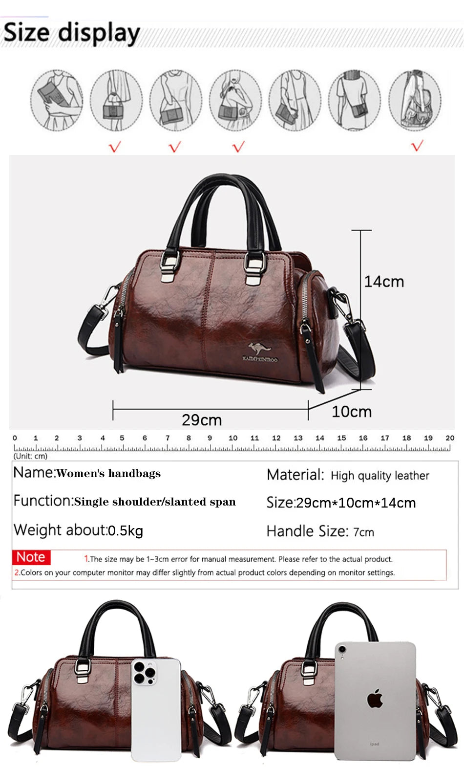 Luxury Designer Handbag Brand Shoulder Bag 3 Layers Large Capacity Casual Tote Bag High Quality Soft Leather Bags Female Handbag