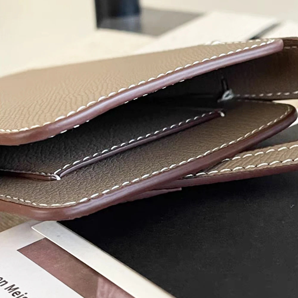 Luxury Design Phone Bag Woman Portable Genuine Leather Cross-body Bag Custom Name Fashion Casual Lady Shoulder Bag Card Wallet