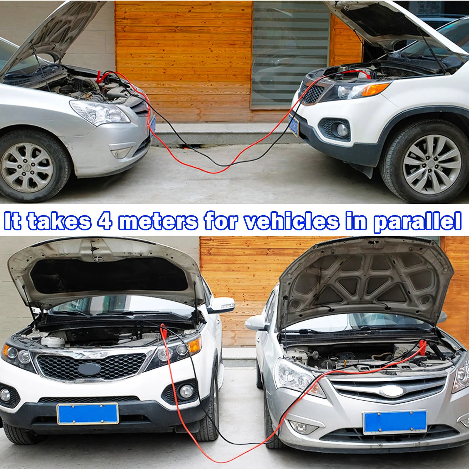Heavy Duty Jumper Cables 2000A 4M Car Battery Booster Cables For Cars Trucks SUVs Vans Emergency Jump Start Alligator Clips