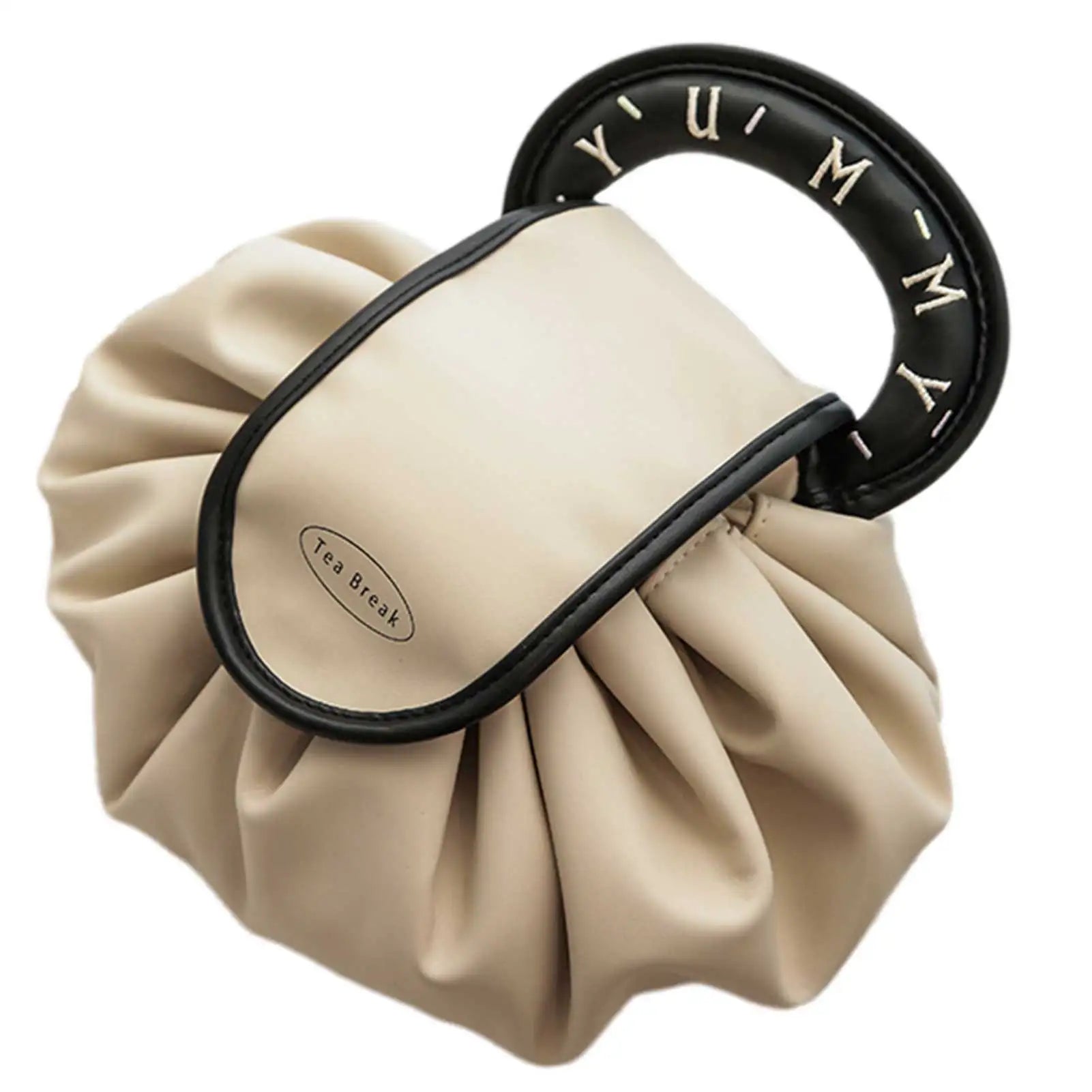 Portable Makeup Bag for Daily Use Fashion Women Large Capacity Travel Toiletry Bags Ladies Drawstring Cosmetic Storage Pouch