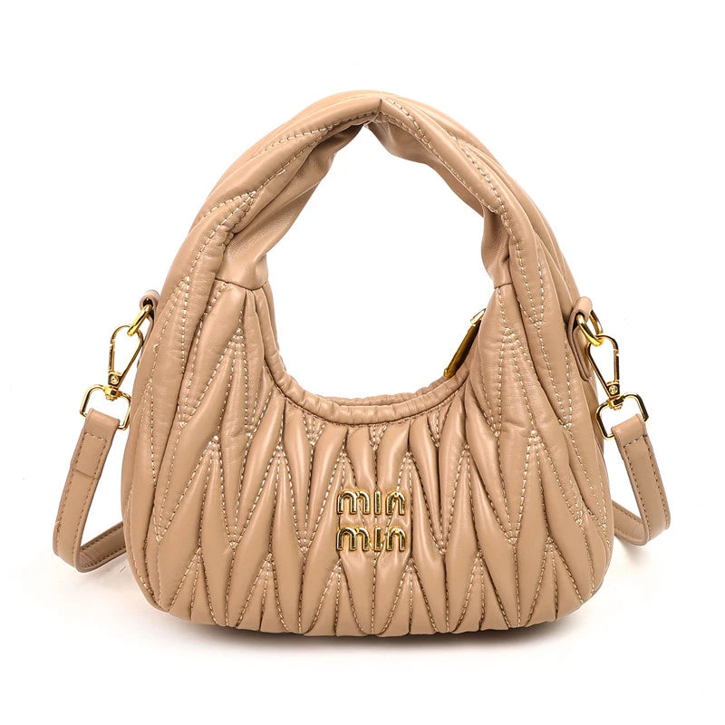 Luxury Brand Elegant Leather Messenger Bag For Ladies, Crossbody Shoulder Function Famous Designer Handbag