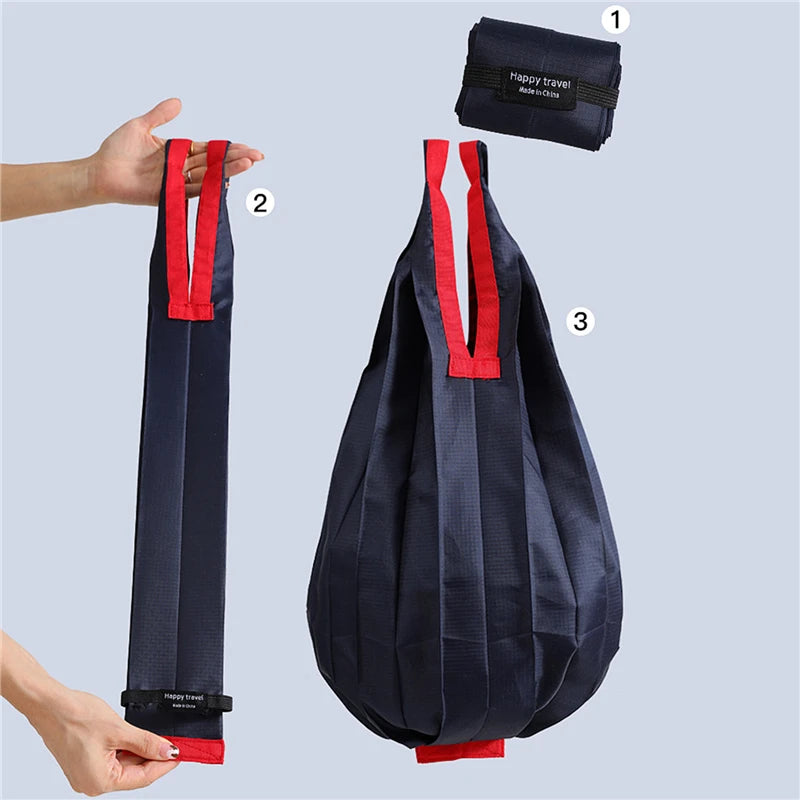 Reusable Shopping Bags Large Portable Eco-Friendly Foldable Shoulder Bag Handbag Pocket Totes Bag Folding Grocery Pouches