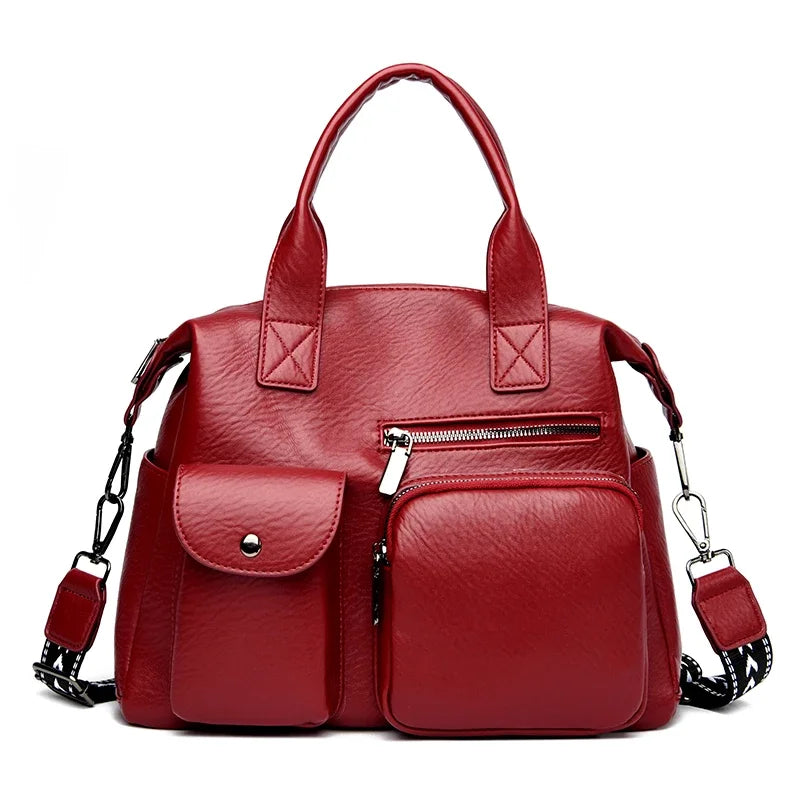 Luxury Shopping Handbags Female Shoulder Bags Designer PU Leather Crossbody Bags for Women Large Capacity Messenger Bag Tote