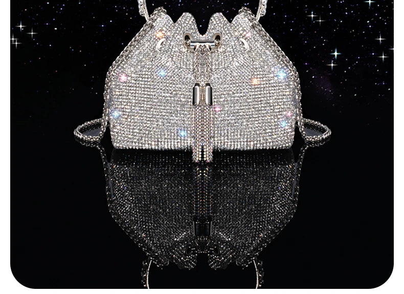 Luxury Bag  Diamond Evening Bag  Silver Designer Bag  Handbags  Pearl Bag  Hand Bags  Luxury Handbags