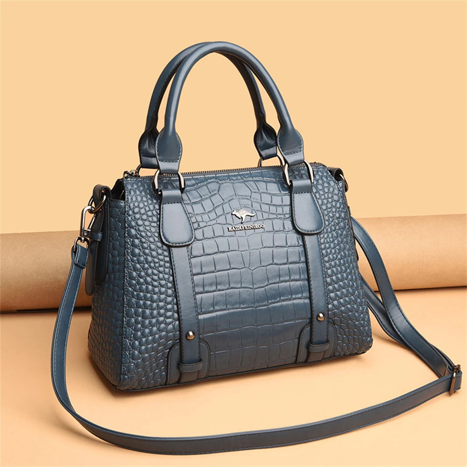 Luxury Designer Handbag Brand High Quality Soft Leather Shoulder Crossbody Bag for Women Bag Large Capacity Leisure Handbag 2024