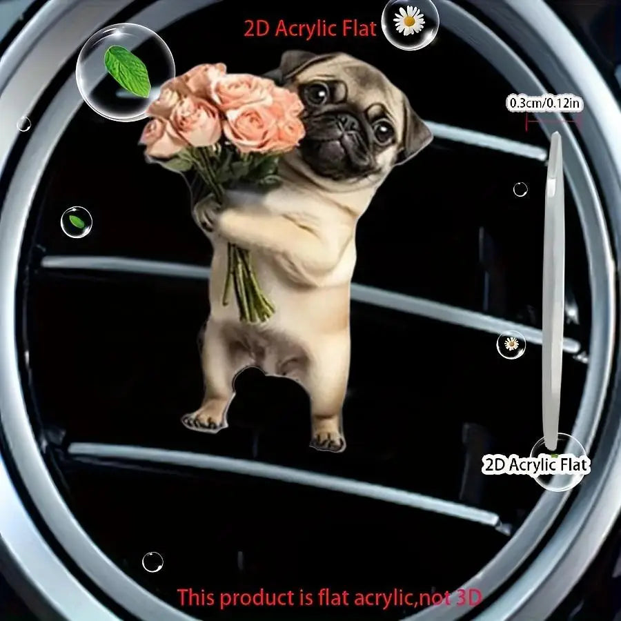 Cute Dog Air Freshener Diffuser Outlet Vent Perfume Outlet Ventilation Clips Car Air Decoration Clip Diffuser Interior Arom I2N2