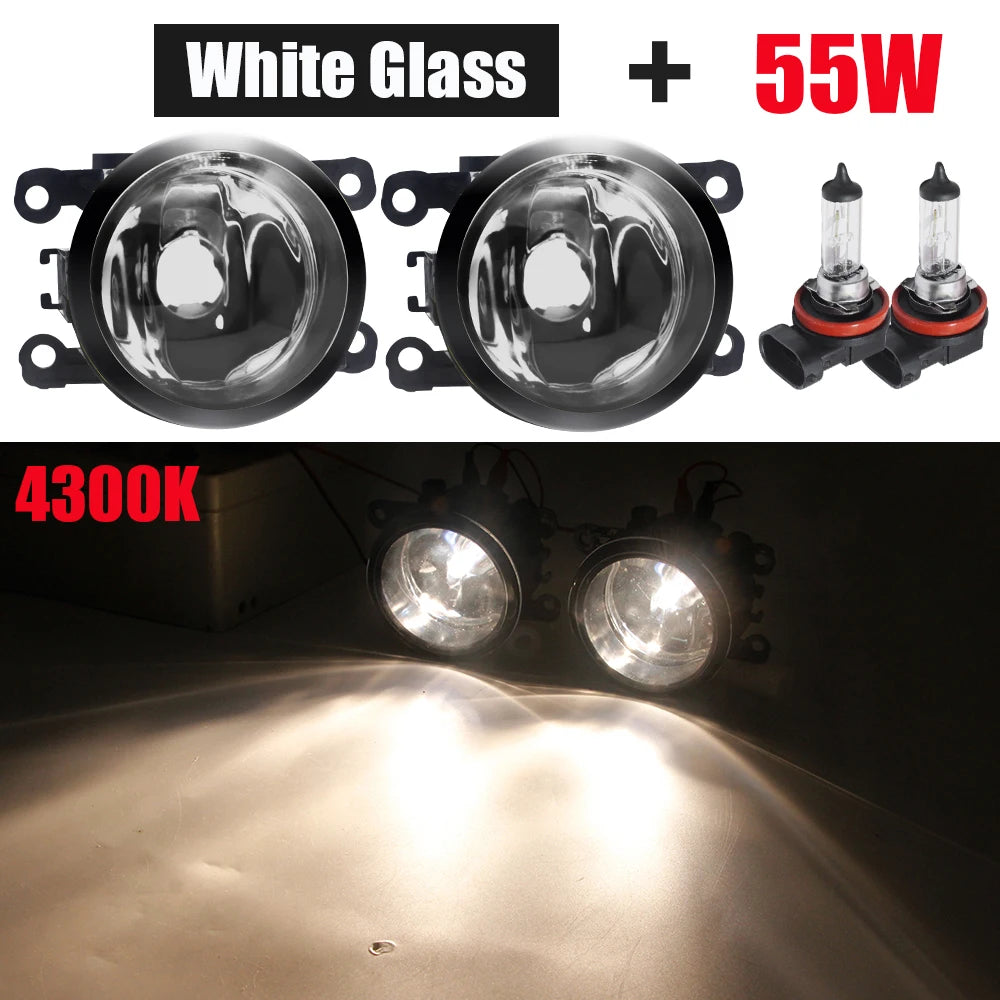 2 X Halogen Fog Light For Citroen C3 C4 C5 C6 DS3 DS4 DS5 SpaceTourer C-Elysee C-Crosser Berlingo Car Front Bumper Fog Lamp 12V