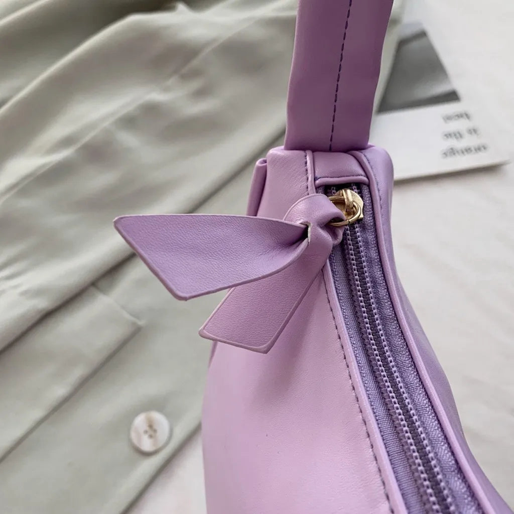 Retro Women Solid Color Zipper Phone Bag Hand Bag Shoulder Bag Armpit Bag Casual 2024 Bags For Women сумка женская