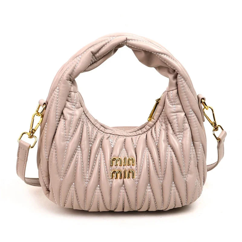 Luxury Brand Elegant Leather Messenger Bag For Ladies, Crossbody Shoulder Function Famous Designer Handbag