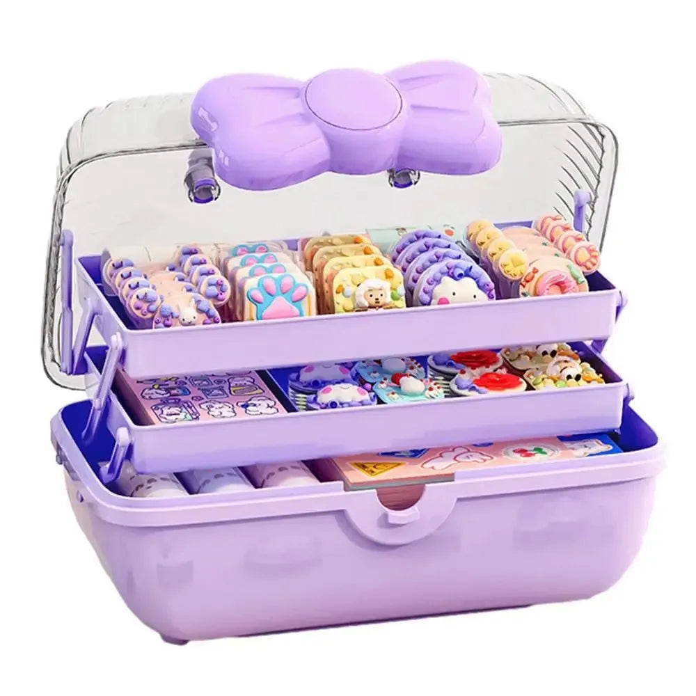 Multi-layer Hairpin Storage Box Cute Girls Jewellery Box Children's Hair Accessories Storage Box Toy Storage Box